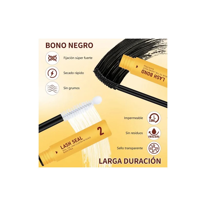 Kit De Extensiones De Pestañas Efecto Manga Quewel Lash Kit
