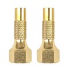 2PCS Air Chuck Twist-on, Heavy-Duty Brass 1/4 Female NPT Tire