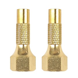 2PCS Air Chuck Twist-on, Heavy-Duty Brass 1/4 Female NPT Tire Inflator Nozzle, Screw on Tire Chuck for Tire Inflator Gauge Compressor Accessories