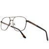 RB. Pilot Reading Glasses for Men Square Double Bridge Light