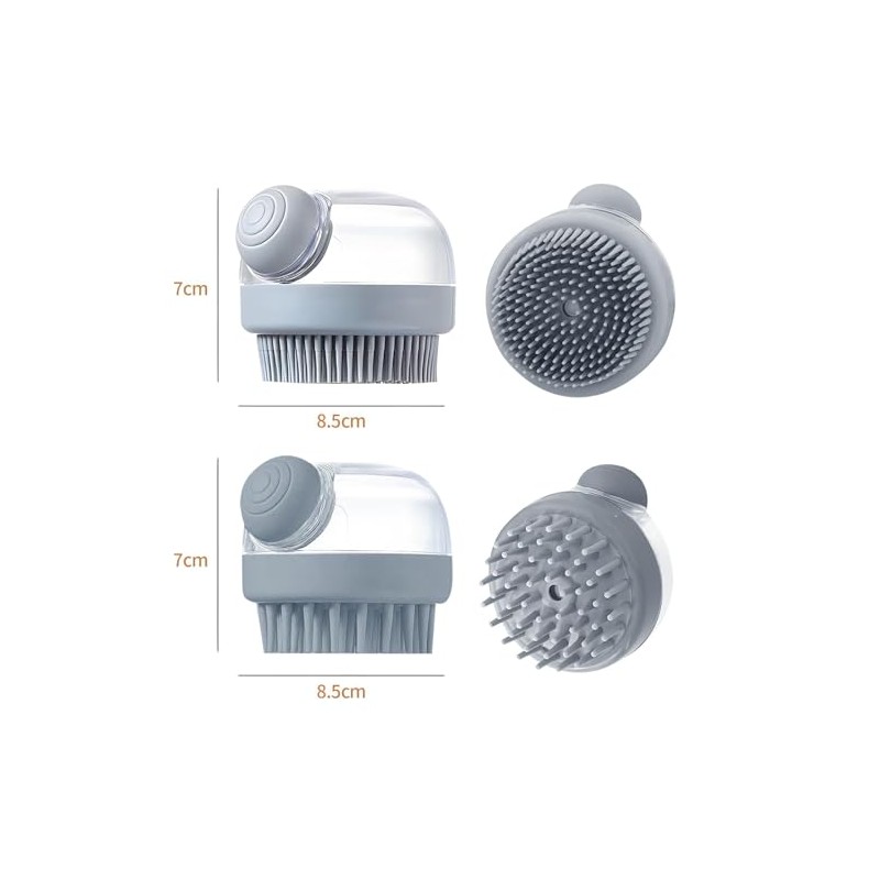 Georgex Cepillo Corporal Silicona Pcs Baño Lavar Cabello Bañarse Diluir