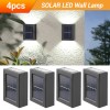 Unbranded 4PACK LED Solar Power Fence Lights Deck Door Wall