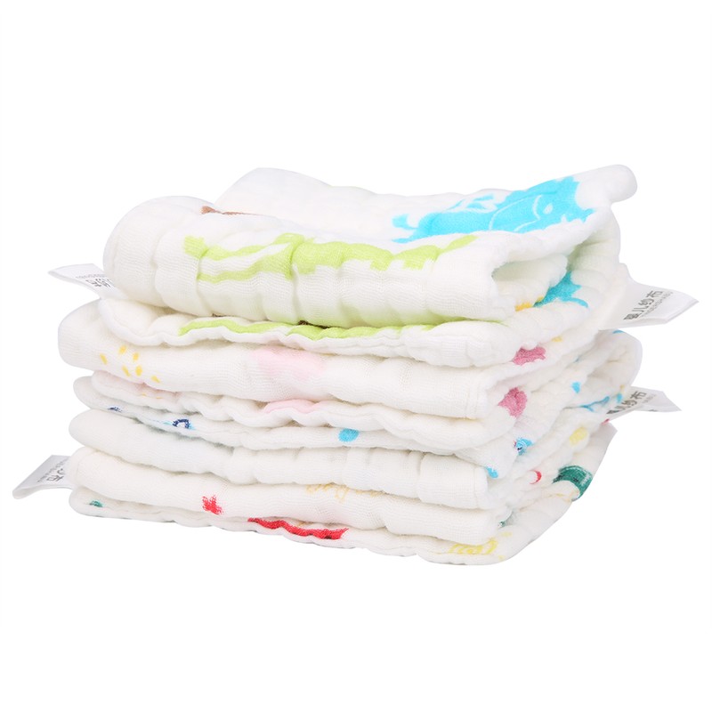4Pcs Thick Baby Reusable Diaper Cartoon Animal Infant Plush Washcloth