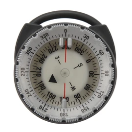 Underwater Compass, Luminous Waterproof Diving Compass, 50 m Deep Navigation with Side Window, Secure Connection, Clamp Mount for Diving, Hiking, Survival (Grey)