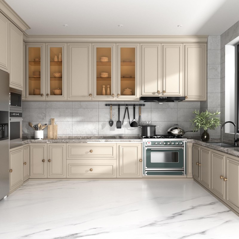 goldenwarm 15 Pack Champagne Bronze Cabinet Knobs Round Kitchen Cabinet