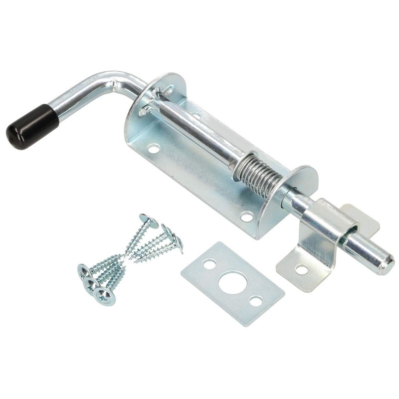 KOTARBAU® Spring Bolt Bolt Door Bolt Silver Rustproof Rubber Handle
