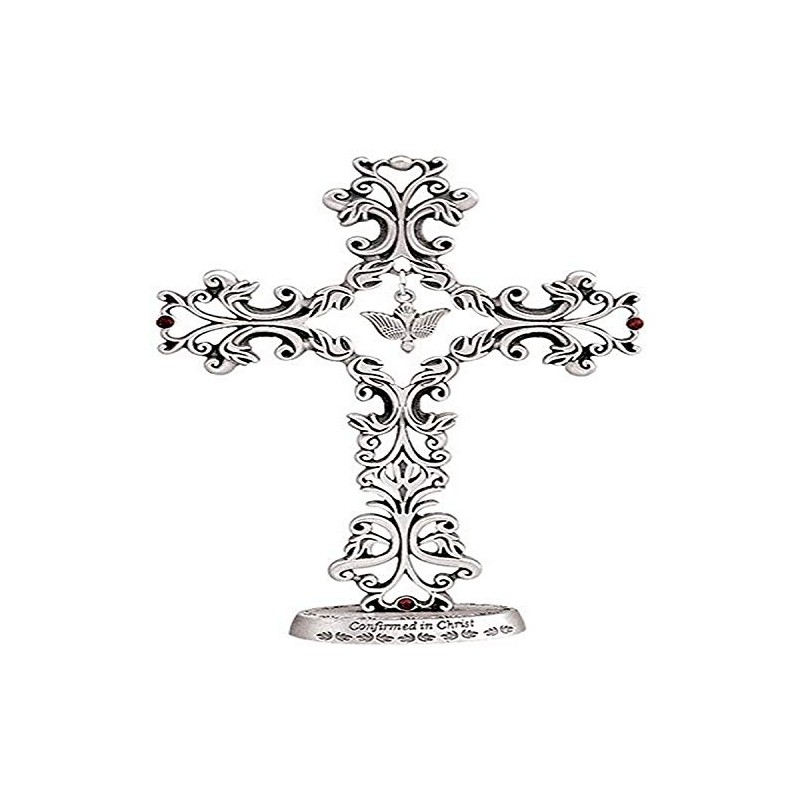 CA Gift QP00005 Confirmation Standing Filigree Cross with Dove, 5"