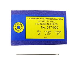 C.S. Osborne Pack of 25 Harness Needles #517 (517-000) Size 000 Made in USA