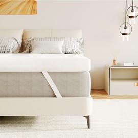 3 Inch King Mattress Topper, Firm Memory Foam Mattress Topper, Cooling High Density Pad for Back Pain, Bed Topper with Removable Soft Cover