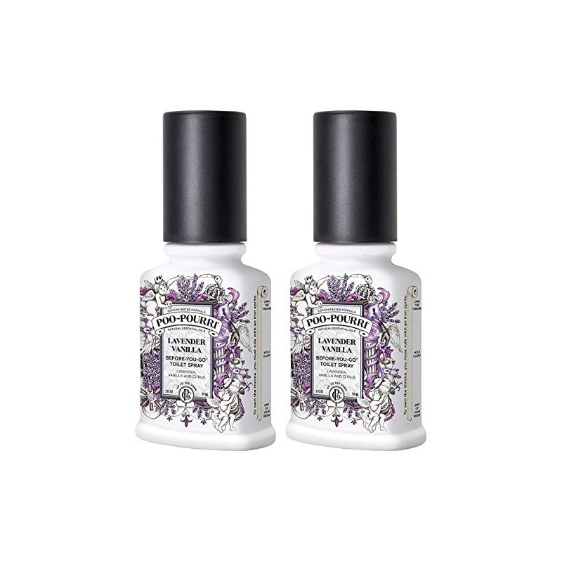 PooPourri Before You Go Spray, Lavender Vanilla, 2 Count of