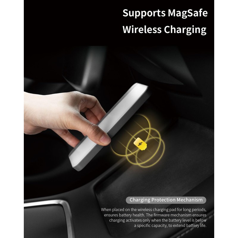 JOWUA Portable LED Light Compatible for MagSafe Wireless Charging, Supports