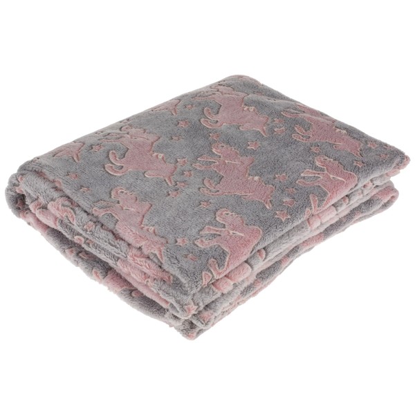 MIJOMA Cuddly Blanket with Photoluminescent Motif - Stylish Blanket with