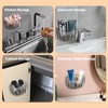 Beileqi 4 Pcs Adhesive Clear Inside Cabinet Door Organizer Wall