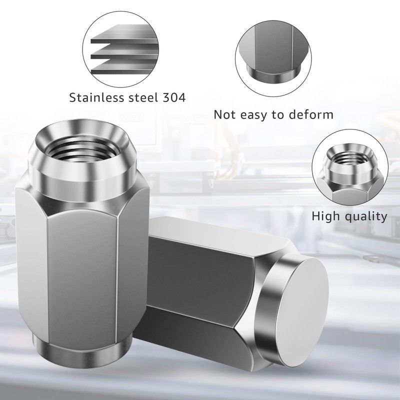 Lusperi Acorn Lug Nuts,1/2"-20 Thread,for Trailer Wheels,1.58" Tall 60 Degree