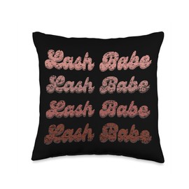 Vintage Lash Babe Lash Artist Lash Tech Retro Lash Babe Throw Pillow