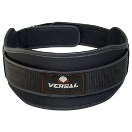 VERSAL Weight Lifting Belt for Gym Fitness Training Neoprene Padded 5.5 Inch Lumbar Back Support Weightlifting Gym Belt with Wrist Wraps for Bodybuilding, Powerlifting, Squats, Deadlifts (S)