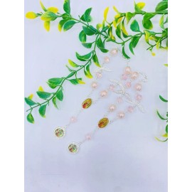 none 12 BAPTISM FAVORS BRACELETS PINK FIRST COMMUNION RECUERDOS DE BAUTIZO COMMUNION