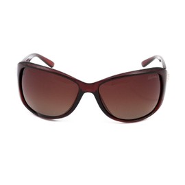 CLF Genuine Christian Lafayette Ladies Polarized Sunglasses for Women Driving, Brown Plastic frame, Light Anti Glare Light Amber Brown Lenses UV400 Protection