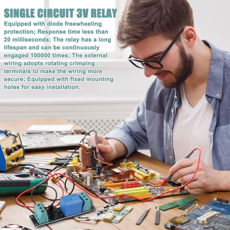 Pack of 10 3V 1 Channel Relay Power Switch Board,