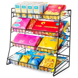Lemecima Candy Display Rack, 2025 Upgraded Metal Snack Rack Display Stand, Candy Displays Racks Countertop,Snack Organizer for Countertop, Kitchen and Stores