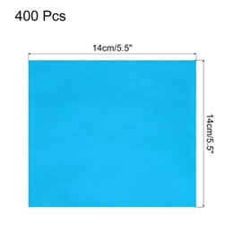 sourcing map 400 Pcs Gold Leaf Sheets 5.5" x 5.5" Imitation Gold Foil Sheets for Crafts,Picture Frames,Sculpture,Nails and DIY Arts Decoration,Blue