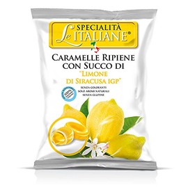 Serra Le Italiane, Italian Natural Hard Candy Filled With Lemon From Siracuse Italy, 3.5 oz