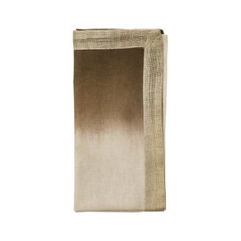 Kim Seybert Dip Dye Napkin in Natural, Brown & Gold Set of 4