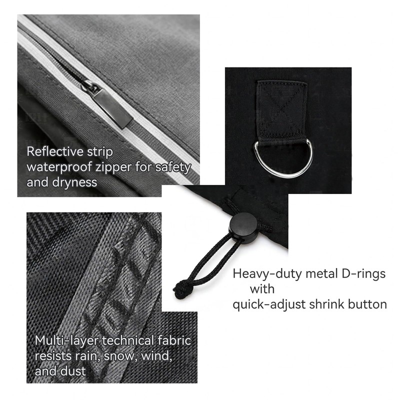 2PCS Electric Tongue Jack Cover with Reflective Strip-600D Oxford Fabric