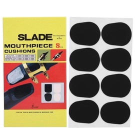 8Pcs Mouthpiece Cushion, 0.8mm/0.3mm/0.5mm Rubber Saxophone Sax Clarinet Mouthpiece Patches Pads Cushions (Black)(0.5mm)