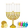 The Dreidel Company White Hanukkah Candles Jerusalem Design Menorah Chanukah