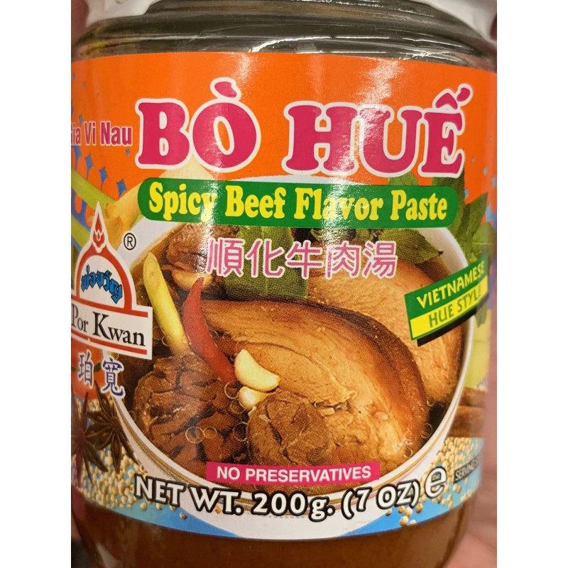 Por Kwan 4 Jar, 7oz Por Kwan Natural Spicy Beef