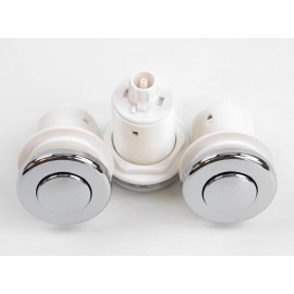 3 X PIEZAS SPA PEDICURA INTERRUPTOR DE AIRE/BOTÓN PULSADOR/BOTÓN DE AIRE CROMADO