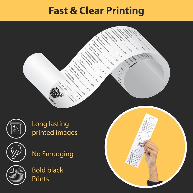 iSOUL 57 x 40mm Till roll, Card Machine Paper Rolls,