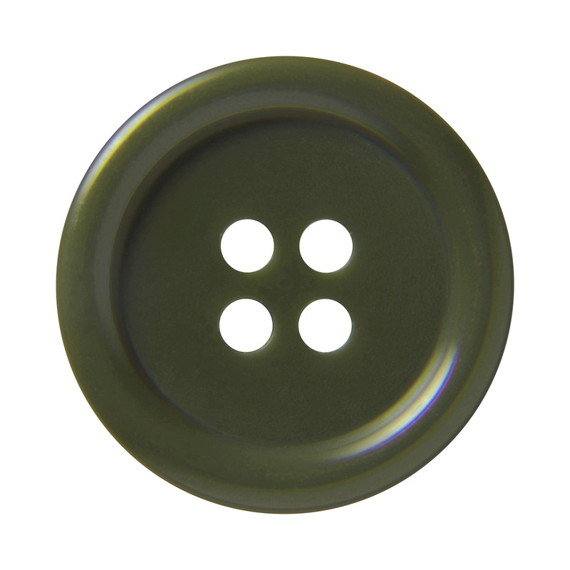 Pack of 12 Olive Green Sew on 20mm Round Buttons
