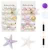 SAOROPEB 14PCS Starfish Hair Clip Set Princess Seashell Hair Clip