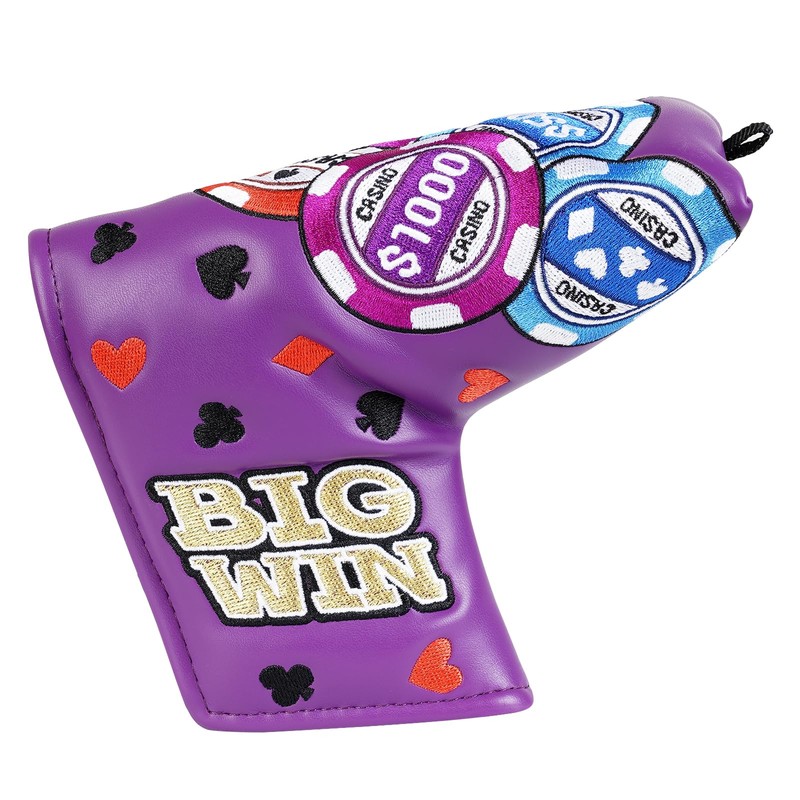 BIG TEETH Golf Head Covers Blade Putter Cover Magnetic Big