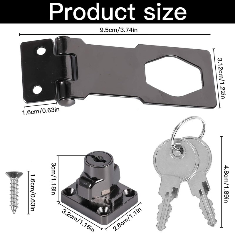 Xrten Keyed Hasp Locks Catch Latch Safety Lock Door Lock