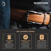 Nordform Men's Belt Without Holes Leather Belt Ratchet Automatic Buckle