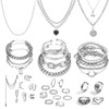 IFKM IFKM 36 Piece Silver Plated Jewelry Set - 3