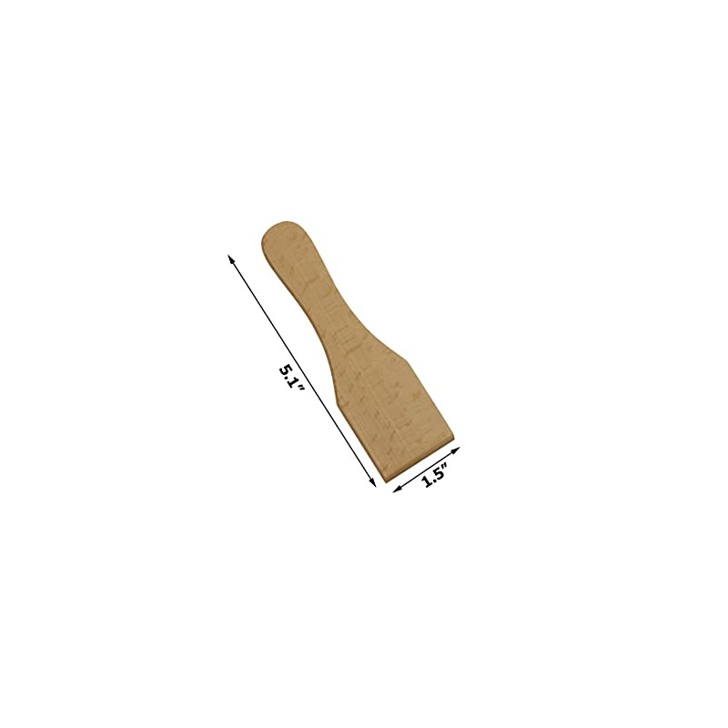 BICB Wooden Raclette Spatula Set of 8 – Smooth Beechwood Scrapers