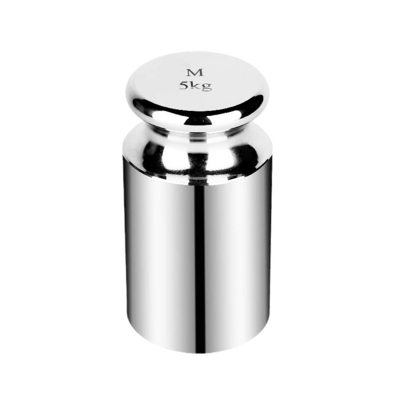 True 5kg 5000g OIML Class M2 Precision Calibration Weight Chrome