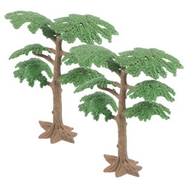 Toyvian 2pcs Tree Model Fake Miniature Trees Train Railways Architecture Landscape Scenery Simulated Mini Pine Tree Cypress Model for DIY Scenery Craft Project Size M