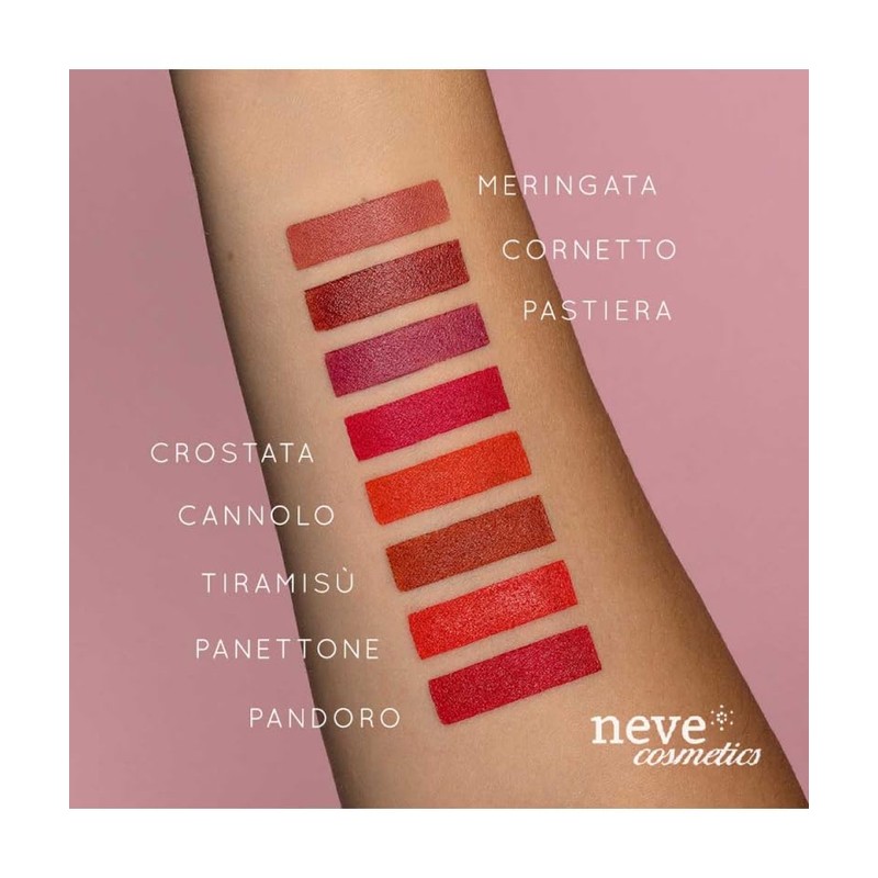 Lipstick Sugar Matte Crostata Neve Cosmetics Sensualissimo Red Amarena Intense