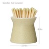 Haillai 2 Pack Match Holder with 6 Pcs Strikers, Handmade