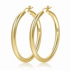 4mm Thick Gold Chunky Earrings Steling Silver Post Hoops Earrings