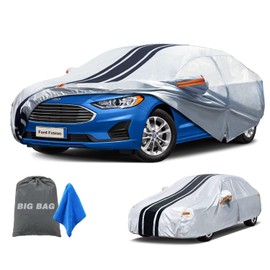 [2025 Upgrade] Car Cover Custom Fit for Ford Fusion Sedan (2005-2025), Waterproof All Weather for Automobiles Full Exterior Cover Rain Sun Snow UV Protector.