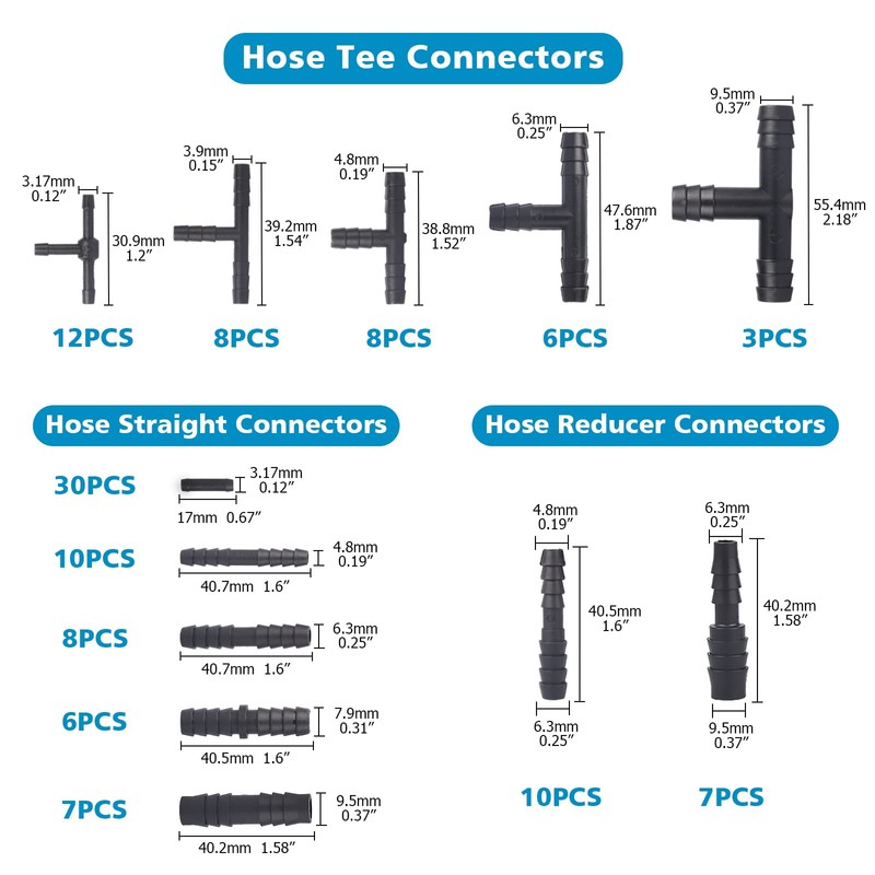 1/8" 5/32" 3/16" 1/4" 5/16" 3/8" High Performance Automotive Silicone