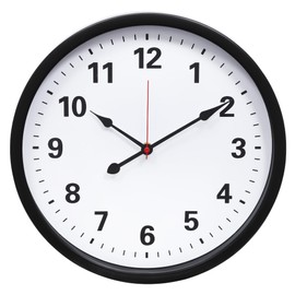 LEIKE Metal Indoor Outdoor Wall Clock 14IN Black, Retro Silent Quartz Battery Operated, Decorative for Patio, Kitchen, Living Room, Bedroom, Pool