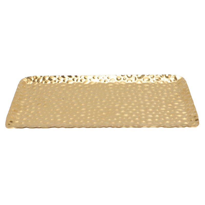 Hammered Tray Exquisite Odorless Stainless Steel Serving Tray for Living