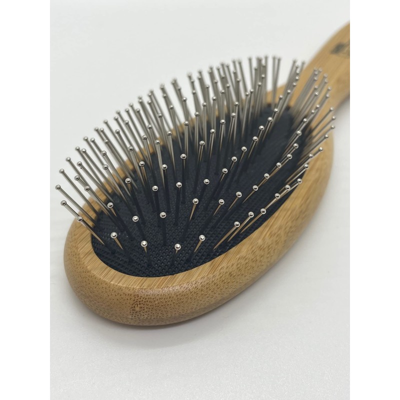 Burgham Pro Plus Grooming Brushes for Dogs, Bamboo Pin Brush,